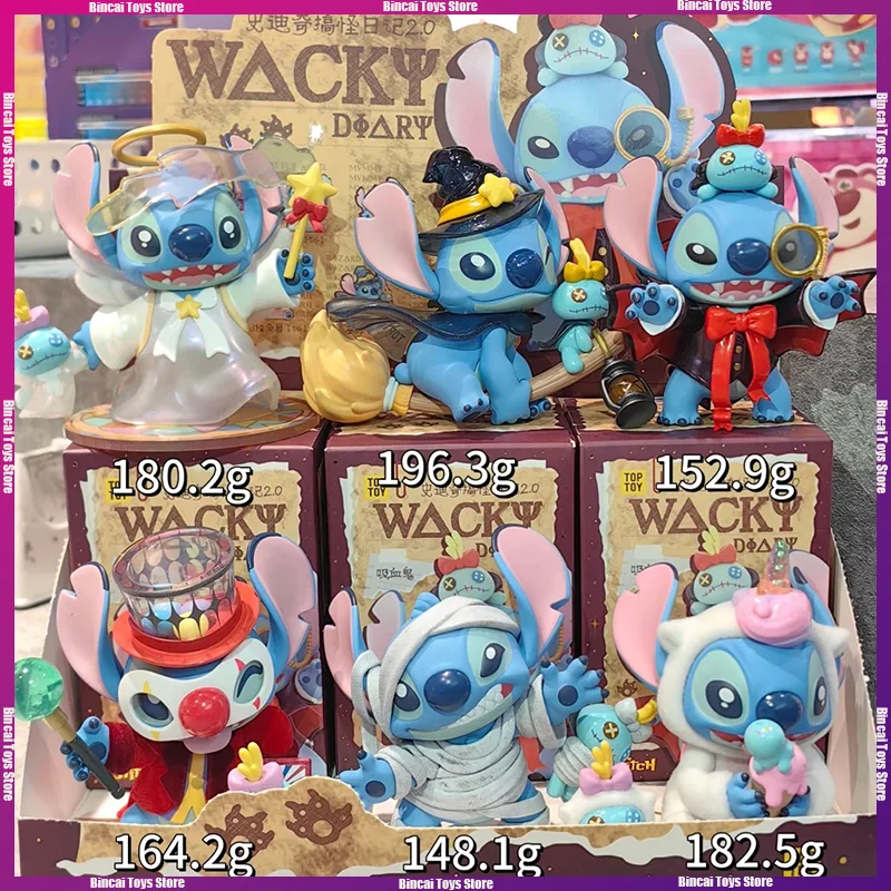 Disney Stitch Blind Box Weird Diary V2 Series Anime Figures Mystery Box Collectible Cute Pvc Statue Doll Children Birthday Prese