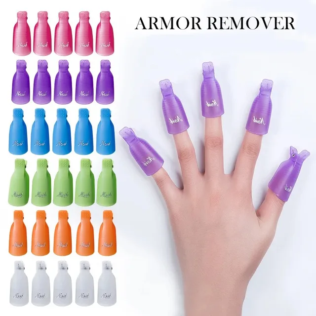 10 szt./worek Kolorowe akrylowe klipsy do paznokci do zdobienia paznokci, do usuwania lakieru, czyszczenia paznokci, manicure, żelu UV, narzędzia do usuwania lakieru z owijek na palce