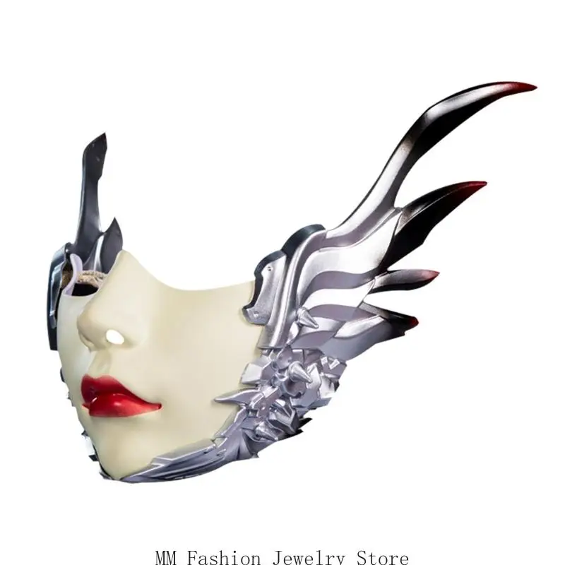 Winged Masquerade Mask Mechanical Mask Half Face Mask For Women Men Halloween Cosplay Masquerade Costume Accessories