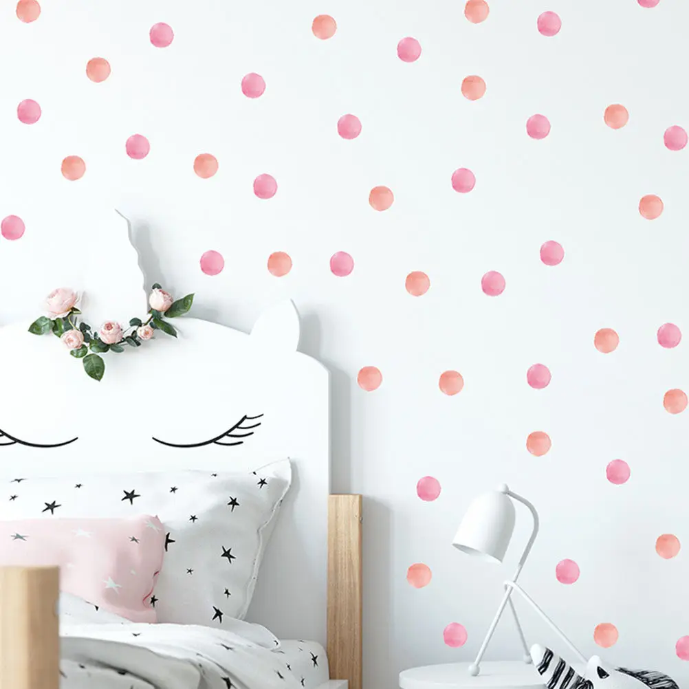 Wall Decor Stickers Colorful Playroom for Bedroom Polka Dot Home Decoration