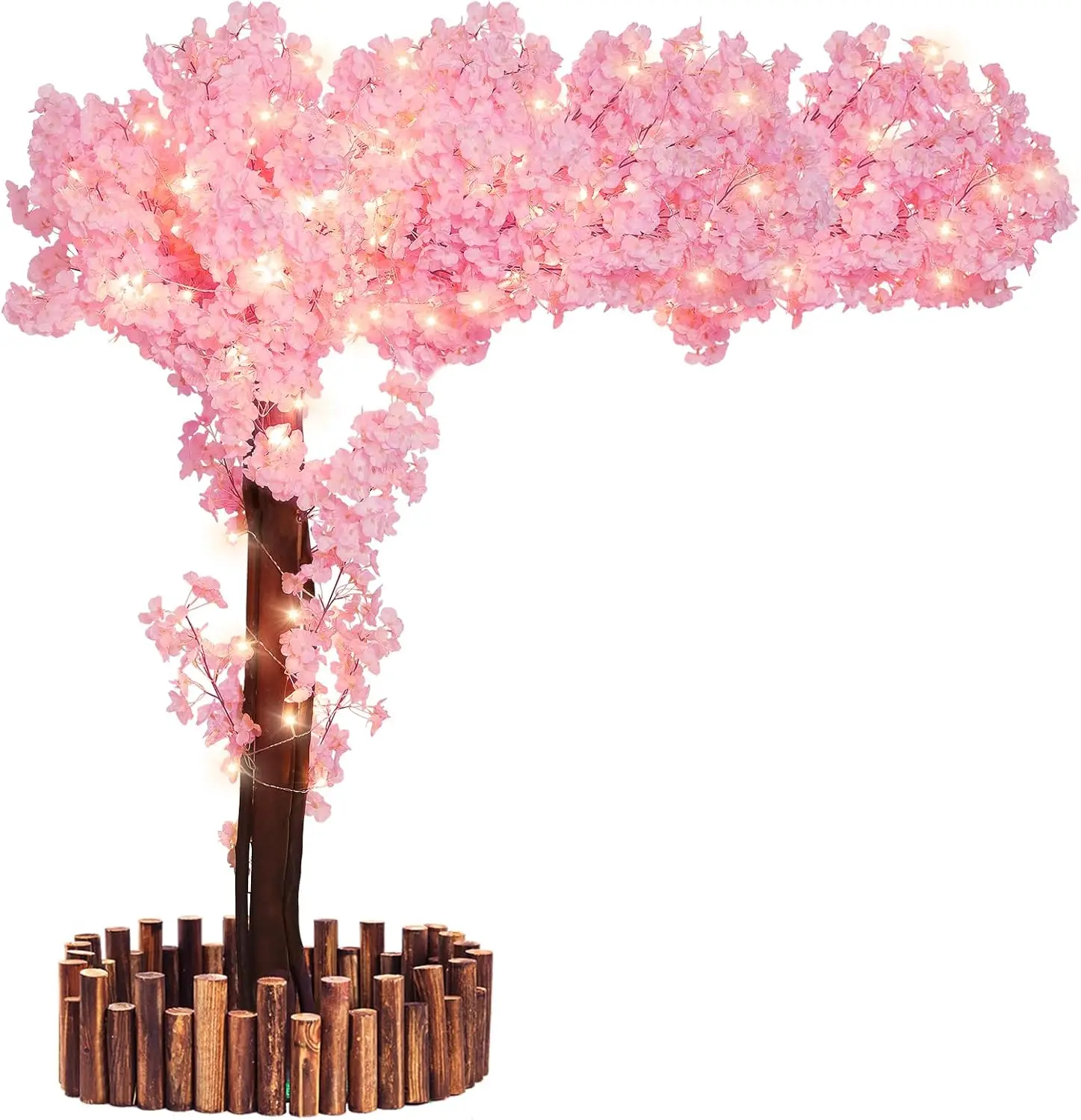 

Artificial Cherry Blossom Tree with LED Light, Pink Cherry Blossom Tree Artificial, Handmade Artificial Trees for Home Decor, In