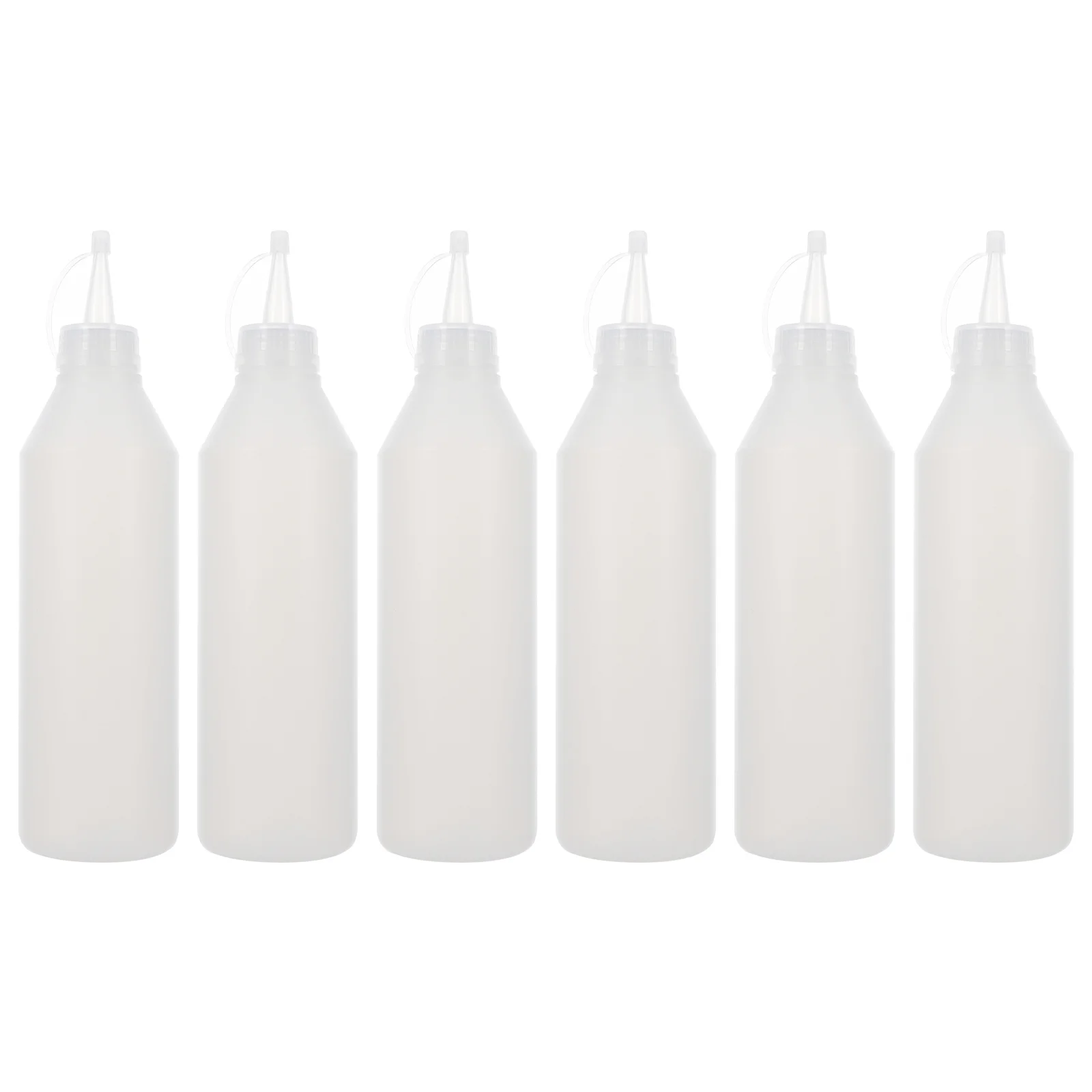 6 قطعة زجاجات طرف بلاستيكية 500 مللي Hdpe زجاجات ضغط DIY بها بنفسك اللف الغراء قضيب الدقة تلميح زجاجة غطاء مانعة للتسرب