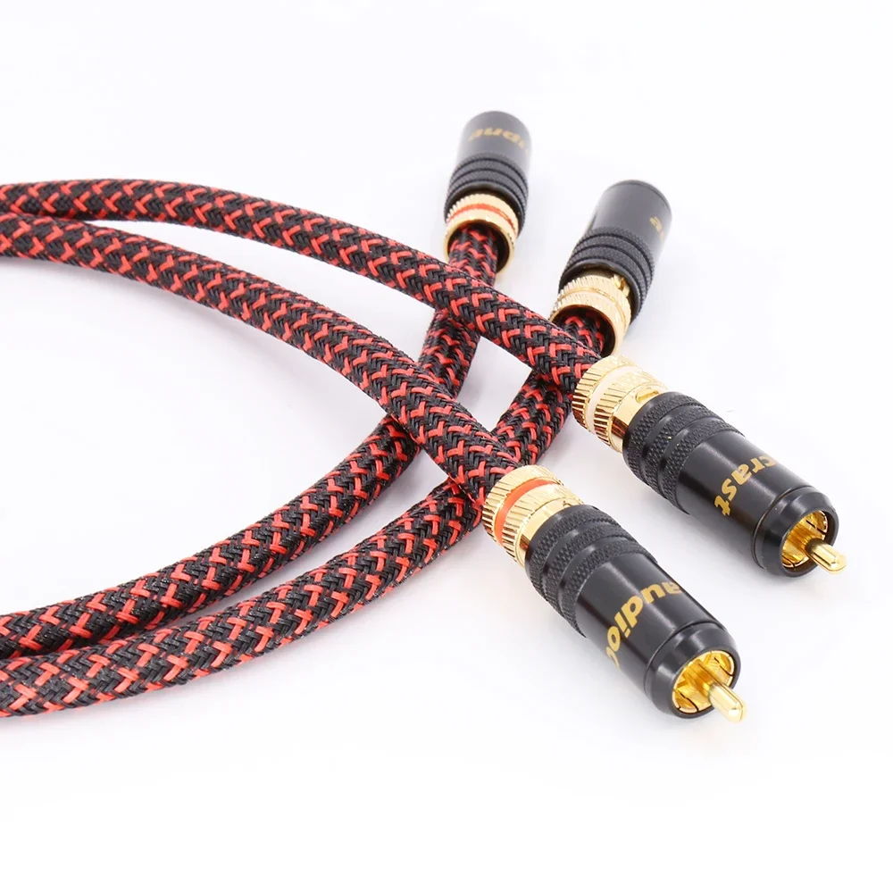 Para CANARE L4E6S 99,998% kabel audio HI-End z czystej miedzi OFC z pozłacanym kablem połączeniowym RCA Hifi