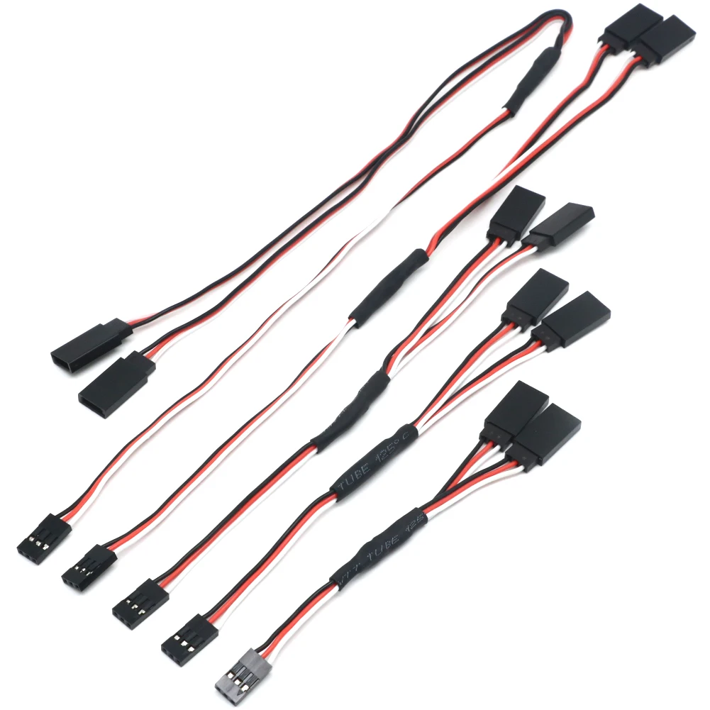 5 teile/los 150mm 300mm 500mm RC Servo Y Verlängerung Kabel Kabel Blei Draht für JR Futaba Rc batterie Drone Auto Boot Hubschrauber Flugzeug – Detail 10
