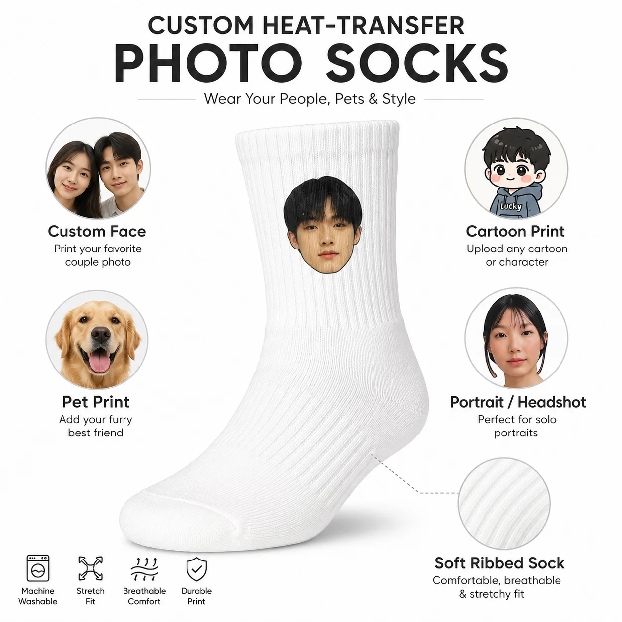 Photography Object - Personalisierte Foto-Socken für Männer & Frauen,