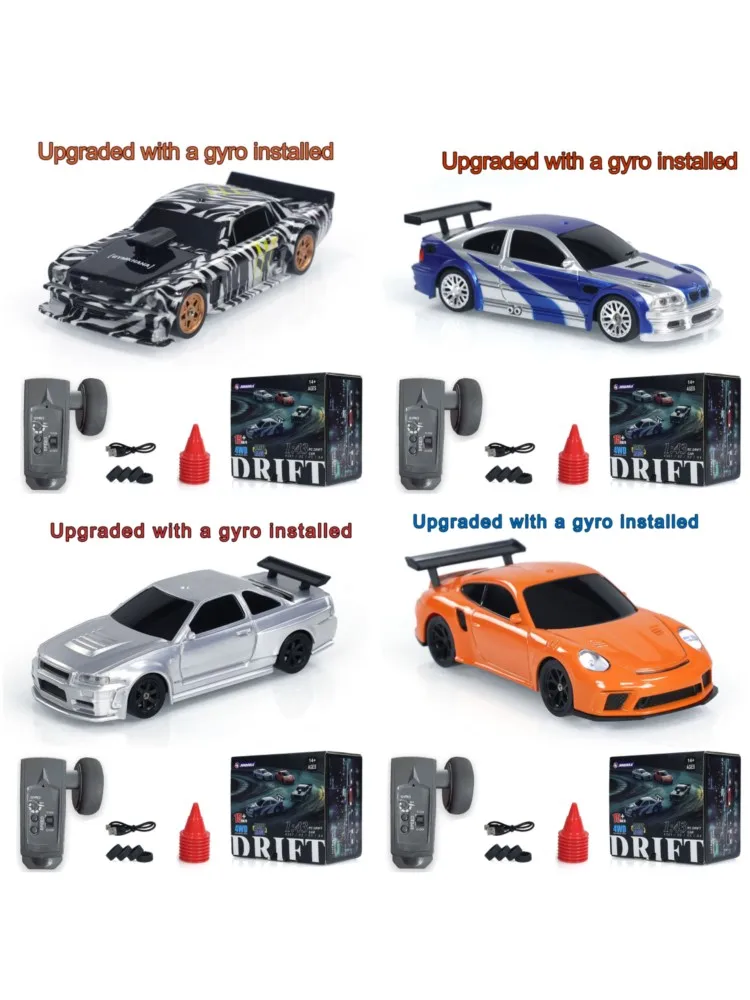 Giroscópio atualizado rc 1/43 difting carro de corrida rtr 4wd tração nas quatro rodas modelo de