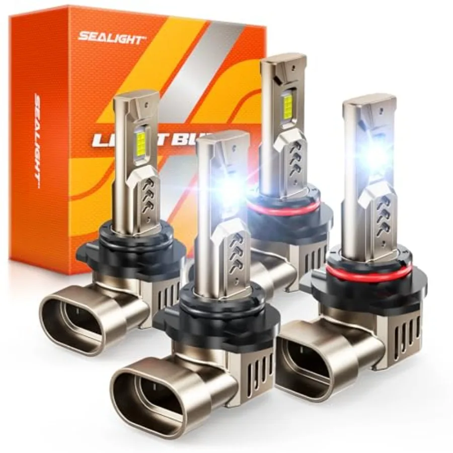 

9005/HB3 9006/HB4 Bulbs Combo Super Bright 9005 9006 Driving Light 1:1 Real Size L2S HB3 HB4 Fog Bulbs 6500K Cool White 3 Min P