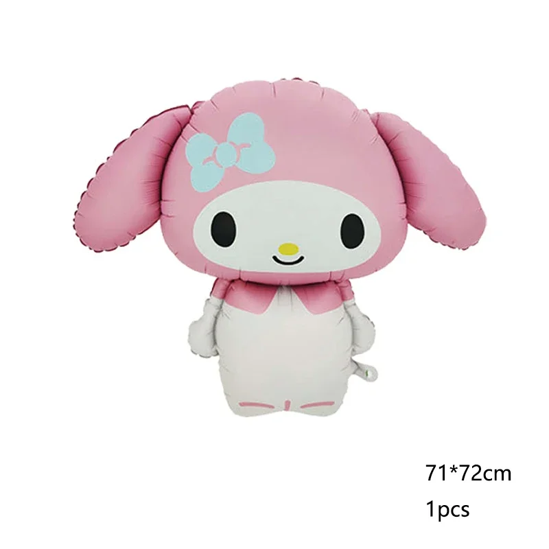 Cartoon Kuromi My Melody Themen-Folienballons Set Latexballons Kindergeburtstagsparty Dekoration Zahlenballon Globos – Detail 14
