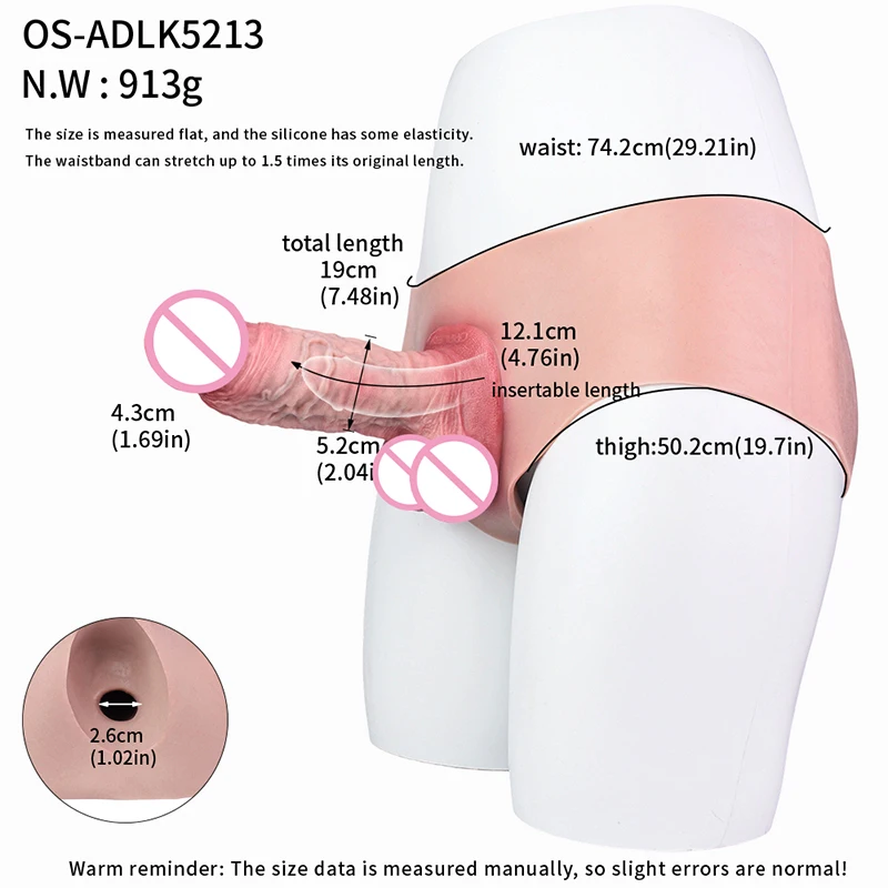 19*5.2 سنتيمتر القضيب المجوف واقعية دسار سراويل المتحولين جنسيا زي أداة LGBTQ + النساء الاستمناء ديك المكبر الجنس لعب Sexshop #3
