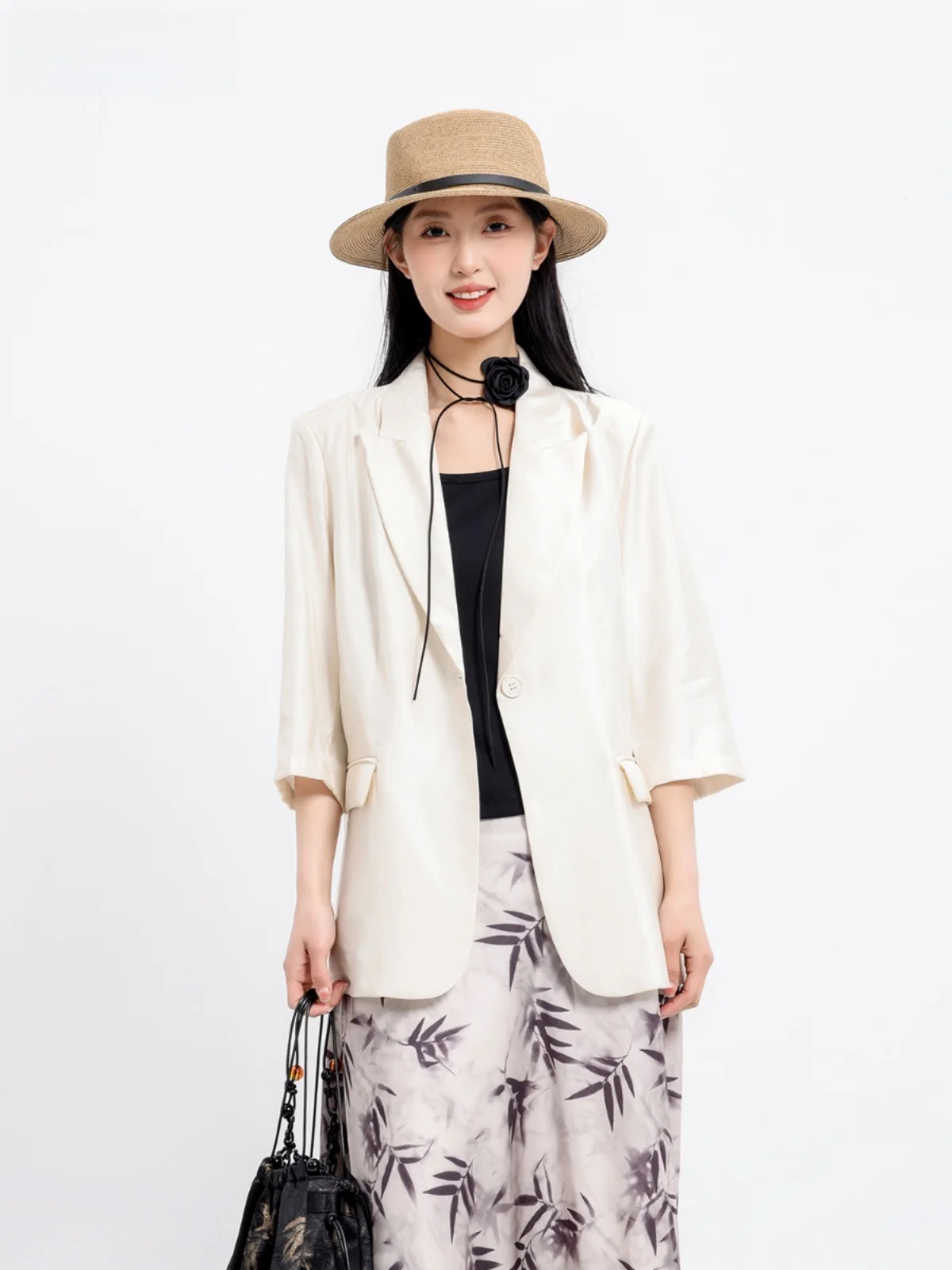 

Летний костюм Memory's Start 2024: приталенный, универсальный, тонкий, повседневный, для работы, свободный крой, с пуговицами