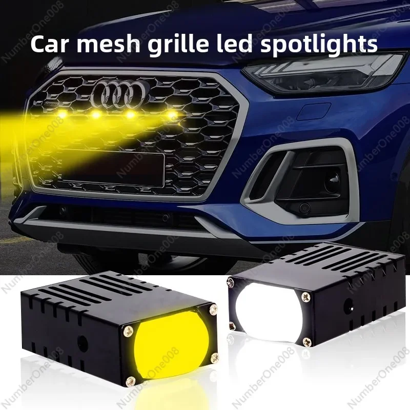 

Сверхъяркий двухцветный (желтый/белый) скрытый прожектор для центральной решетки автомобиля, внедорожника, грузовика, мотоцикла, 12В/24В