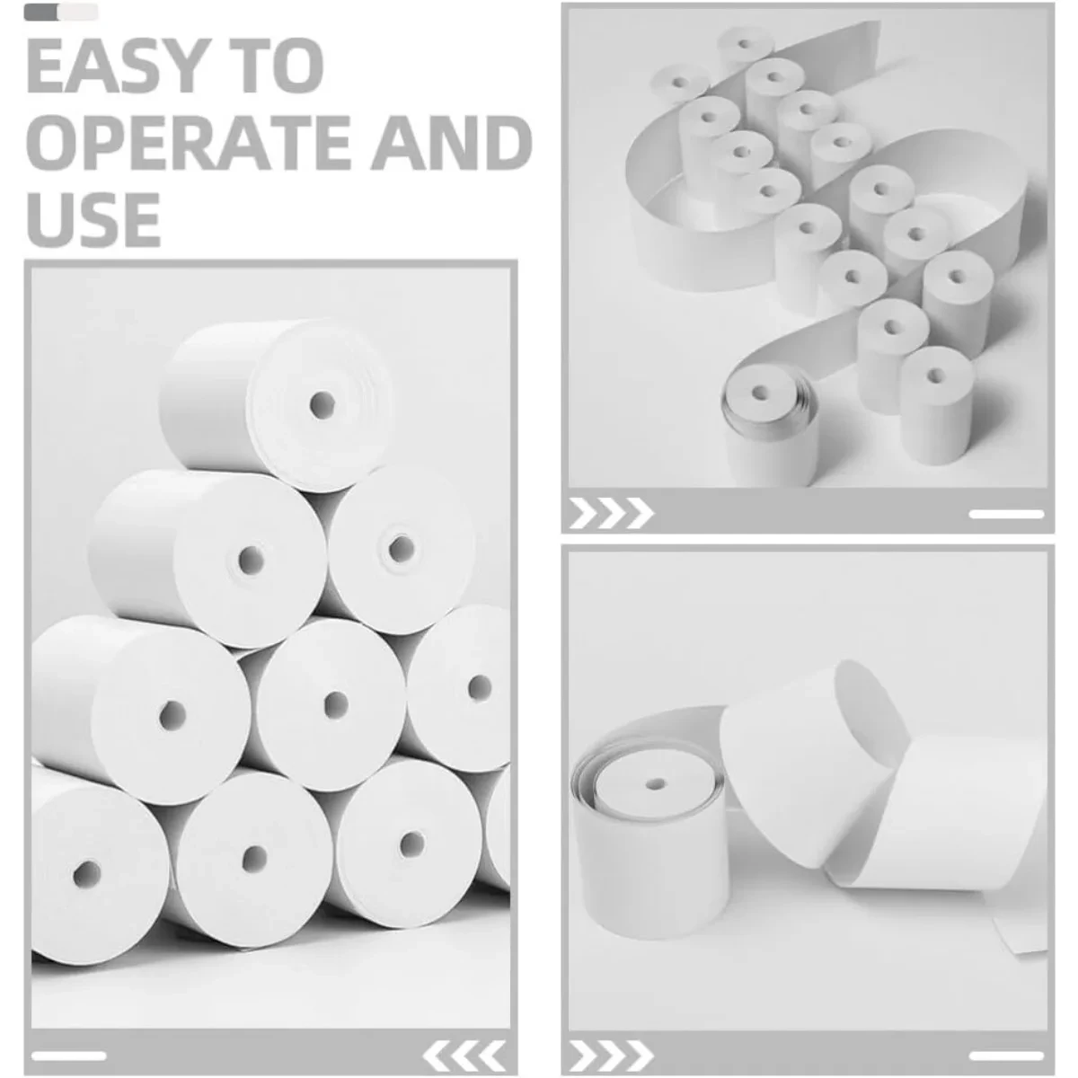 Thermal Printer Paper Roll: 6 Rolls Printer Paper Instant Camera Paper Accessory for Portable Printer Quick Printer 57 * 30mm