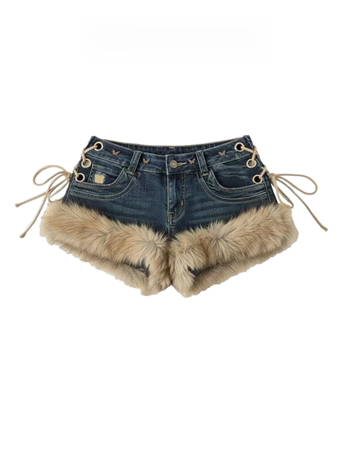 

Y2K Trendy ort Jeans Women's Low Waist Hole Design Casual Sle Autumn Winter New Small Batch ular ort And Hot Pants