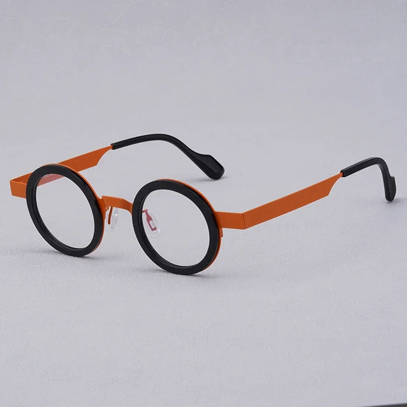 Fashion Alloy Trendy Small Round Sunglasses Handmade Men Women Retro Frame Sun Glasses Myopia Optical Prescription