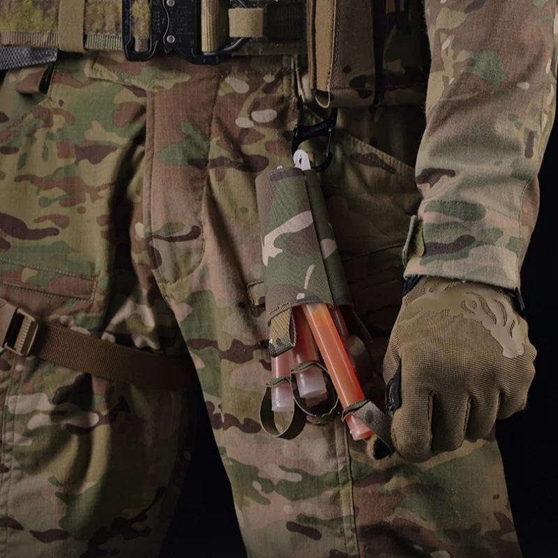 Tactical Glow Stick Holders Chem Light Storage Pouch 6 Bundle Glow Sticks Pouches Outdoor Adventure Hunting Fishing  Gear