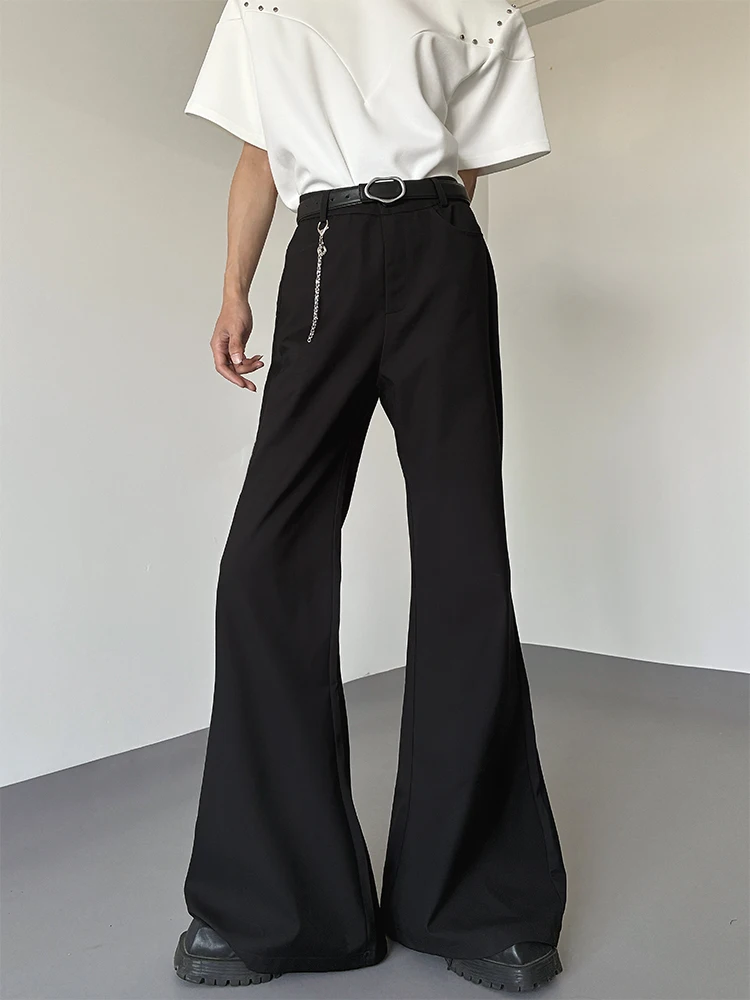 

Cleanfit Extended 57 Micro Flared Men's Suit Pants Drapey Straight Vibe Sle Long Korean Faion Casual Polyester Viscose