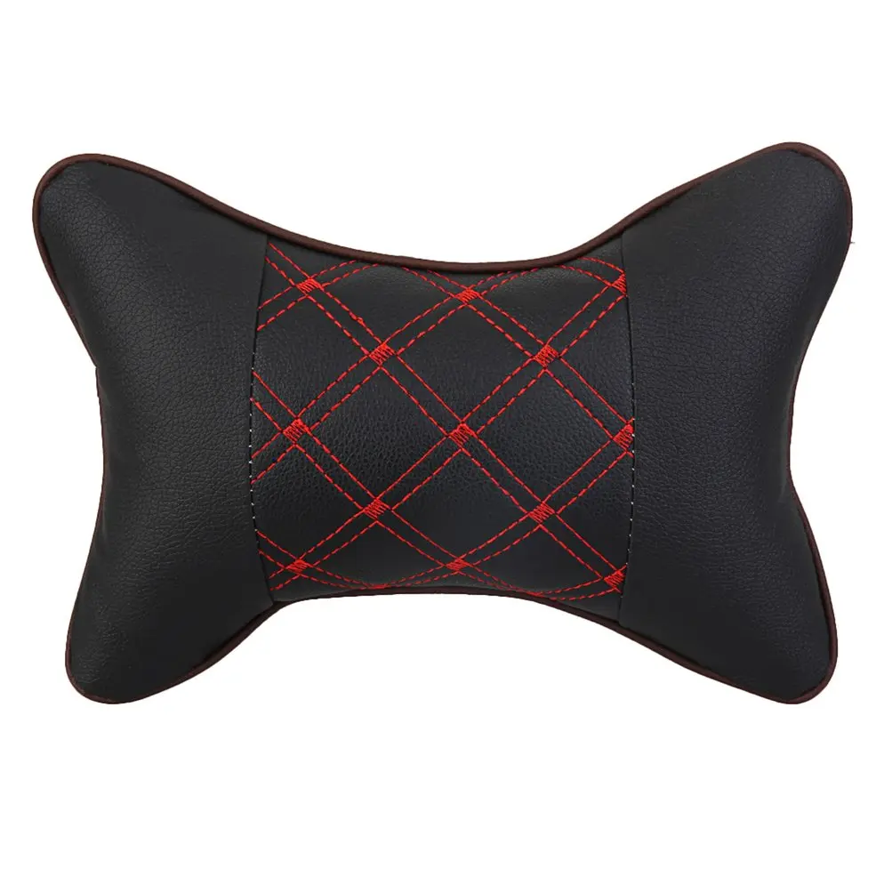 PU & Cloth Excellent Durability Auto Safety Car Headrest Breathe Seat Head Neck Rest Pillow Universal Fit For All Vehicles