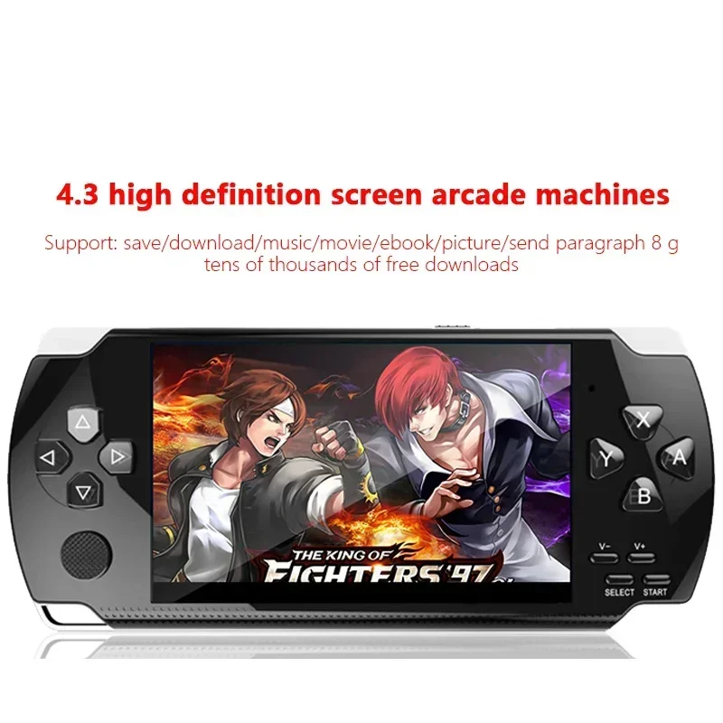 Child HD Game Machine 4.3 Inch Color Screen Handheld Games Consoles Puzzle Gift Toy 8G Memory Speaker Camera E-book MP3 4 Player