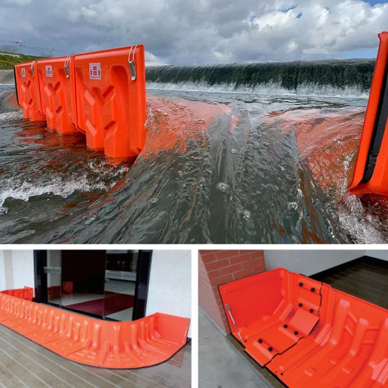 Water retaining plate Flood control Red L-shaped rescue water blocking isolation belt