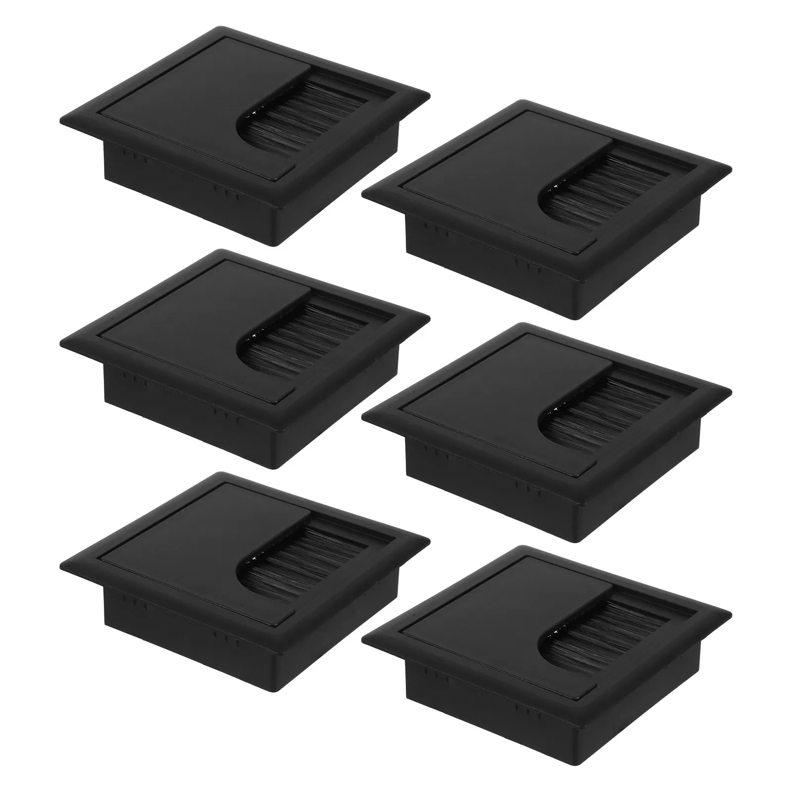 6pcs Desk Grommet Cable Hole Covers Plastic Cord Cover for Office And Home Table Wire Organizer Desk Hole Covers