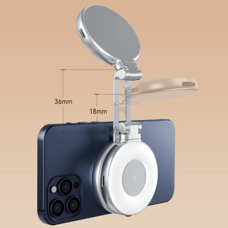 

F3MA Selfie Light for Phone 16 15 14 13 Rotating Phone LED Fill Rings Light