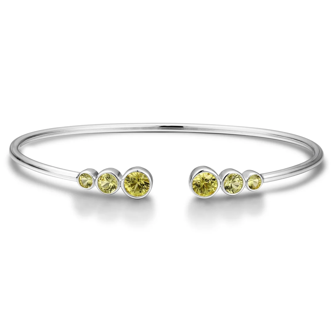 

Tennis Bracelets Rainbow Sapphires 3mm Tennis Bracelet for Women S925 Unisex Fashion Jewelry Lab Grown Colored Sapphires