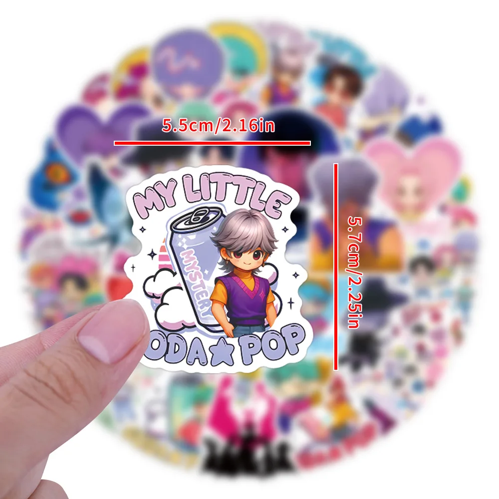 55 unids/set K-POP Saja niños pegatina dibujos animados pegatinas de grafiti maleta portátiles teléfonos álbumes de recortes guitarra DIY decorar calcomanías