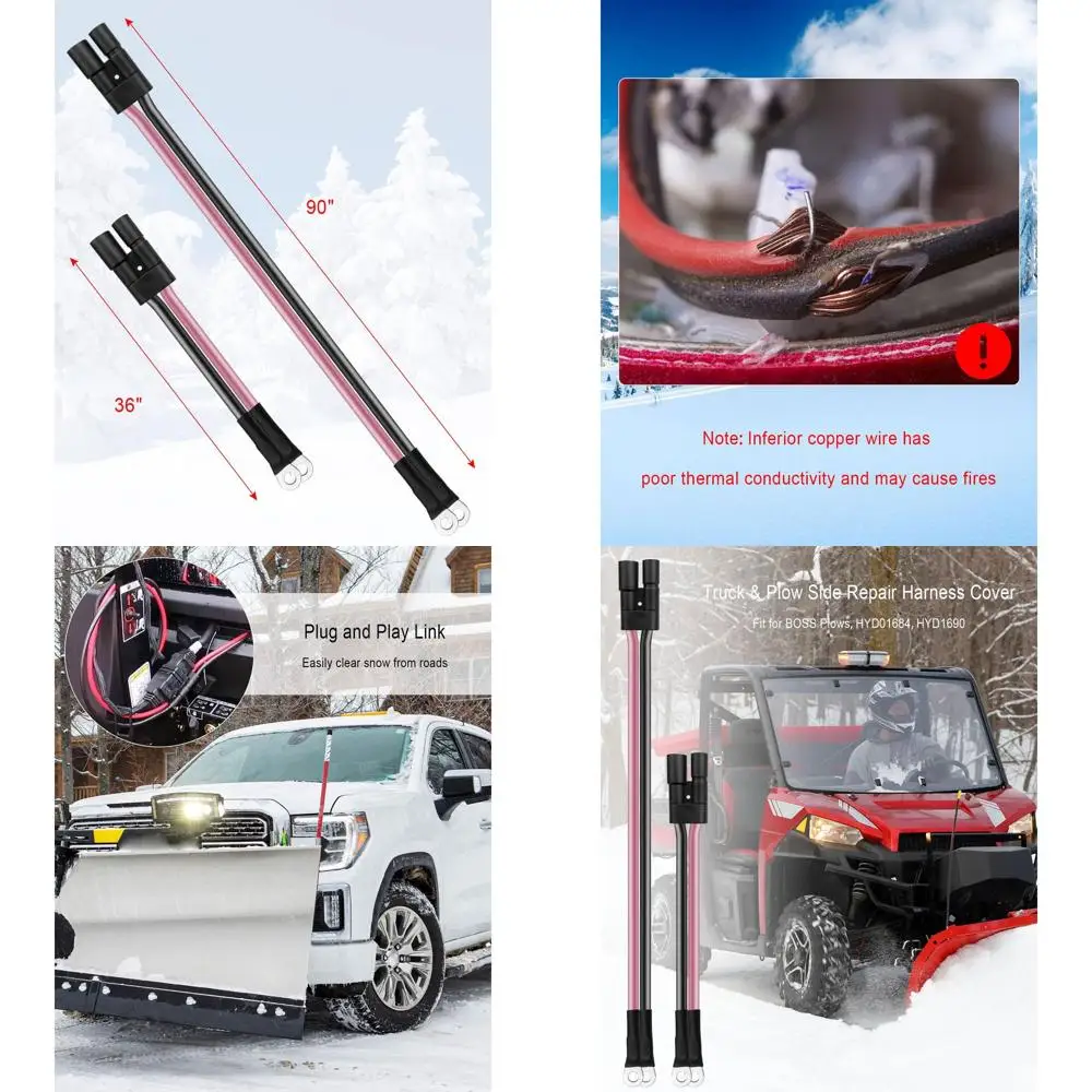 

Snow Plow Power Cable Repair Kit - Replace HYD01684/01690 for Truck & Plow
