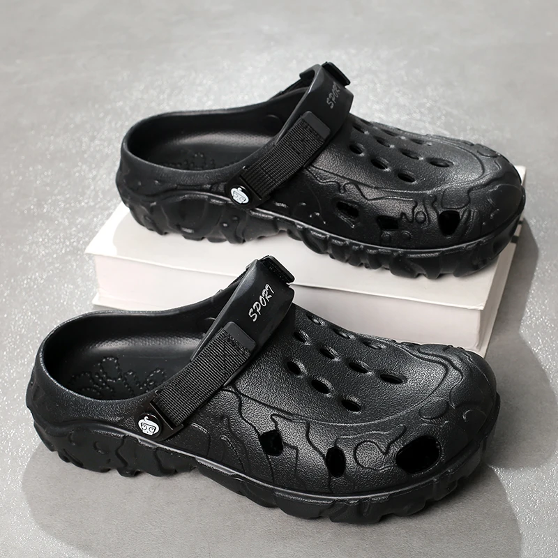 

Сандалии на плоской подошве, мужская обувь, тапочки 2025 года, мужские садовые сандалии на платформе, мужские летние сандалии, мужские кроссовки, уличные шлепанцы, домашние сабо