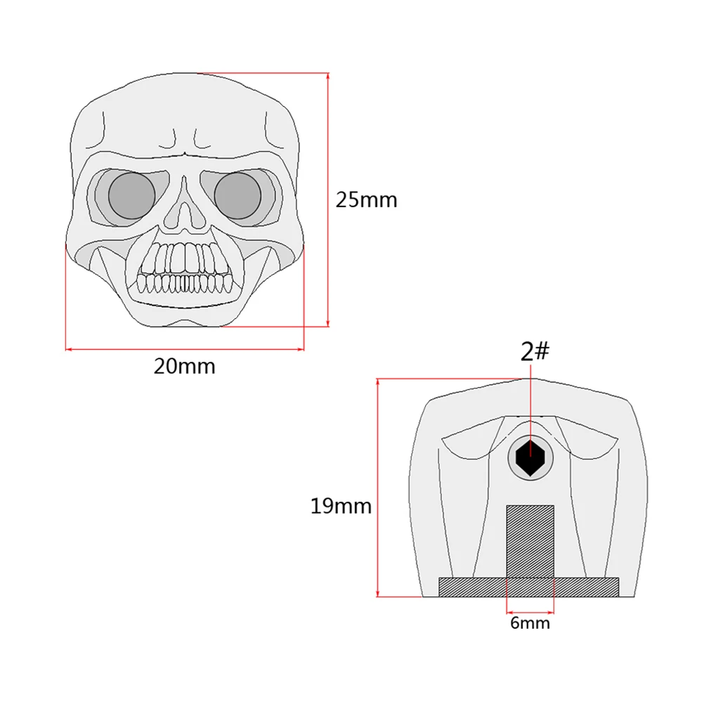 

Electric Guitar Pot Control Knobs for Amplifier to Turn Skull Design Effect Pedal
