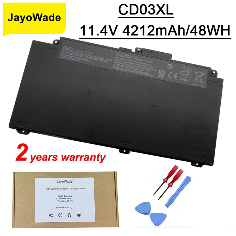 JayoWade CD03XL Laptop Battery For HP ProBook 640 G4/645 G4/650 G4/640 G5/650 G7 HSTNN-UB7K HSTNN-LB8F HSTNN-IB813 Notebook