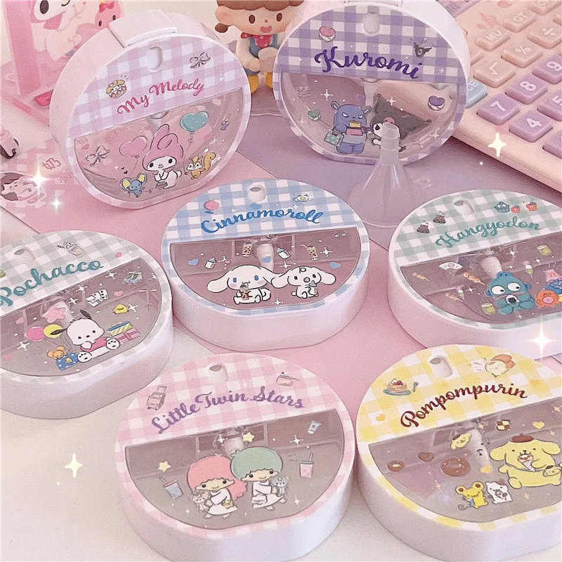 Kawaii Kuromi Cinnamoroll My Melody Alcohol Perfume Spray Dispensing Bottle Anime Sanrioed Girl Heart Portable Sub-Bottling