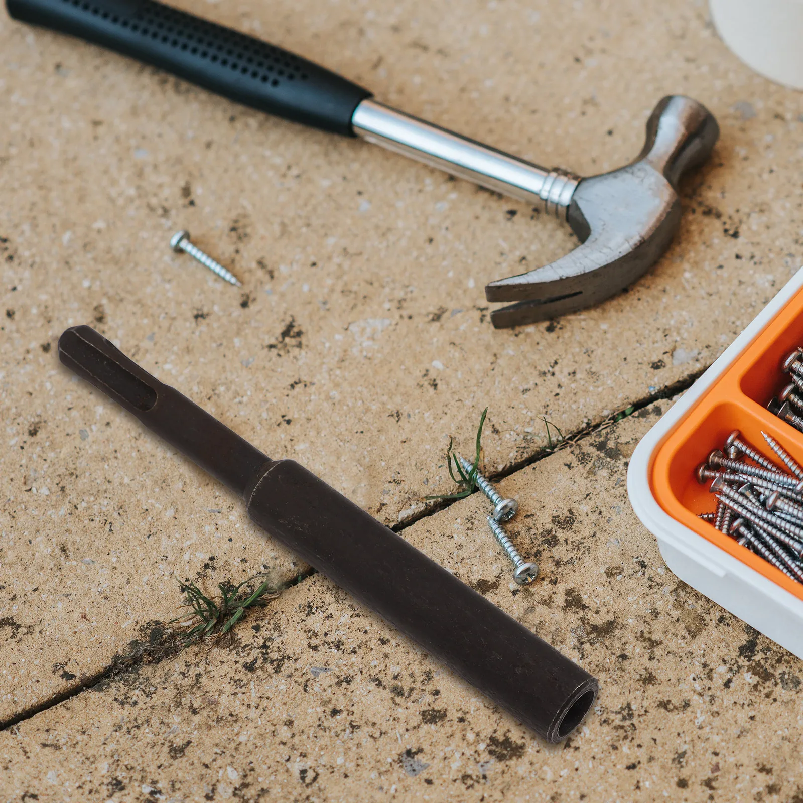 

Rotary Hammer Ground Rod Driver Steel Tools Impact Drill Attachment for Drills Grounding Poles Hammer Drills Supply Sturdy