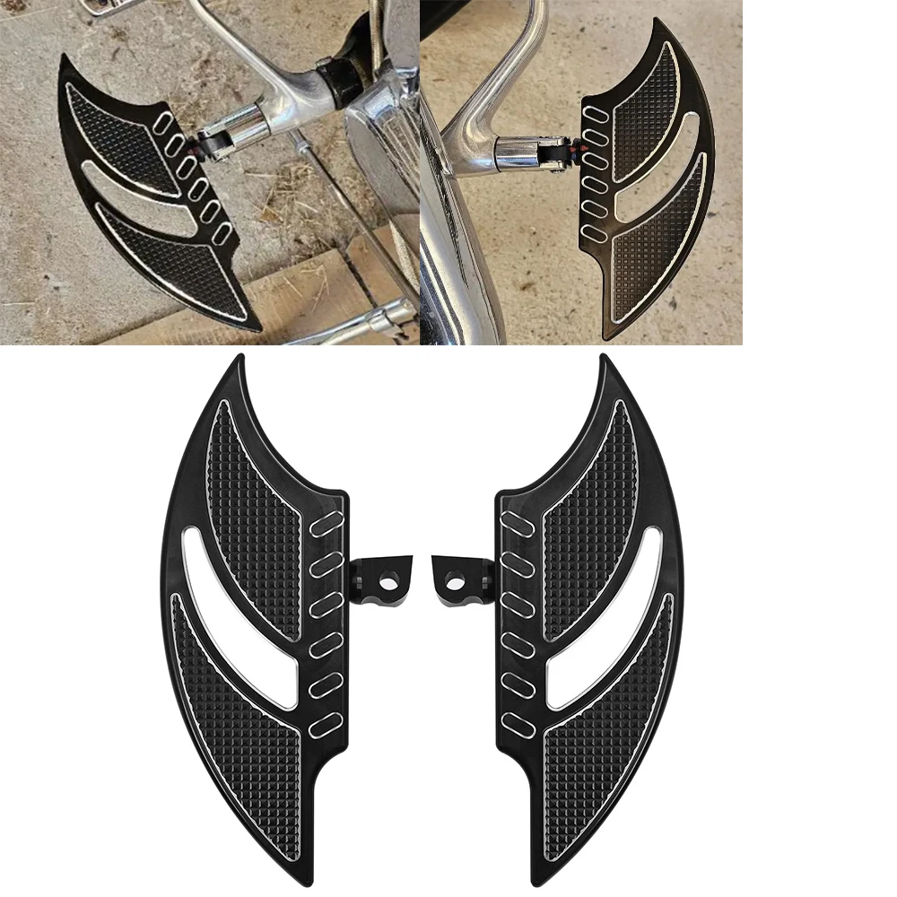 

Motorcycle Black Floorboards Foot Pegs Footrest Pedals For Harley Sportster 883 1200 XL Dyna Touring Electra Glide Road King