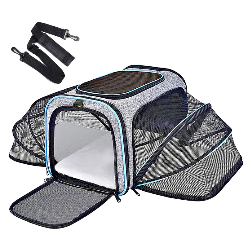Bolsa de Transporte para Gatos, Portátil y Extensible, Bolsa de Viaje para Mascotas, Perros Pequeños y Gatos, Bolsa de Transporte para Mascotas en Auto