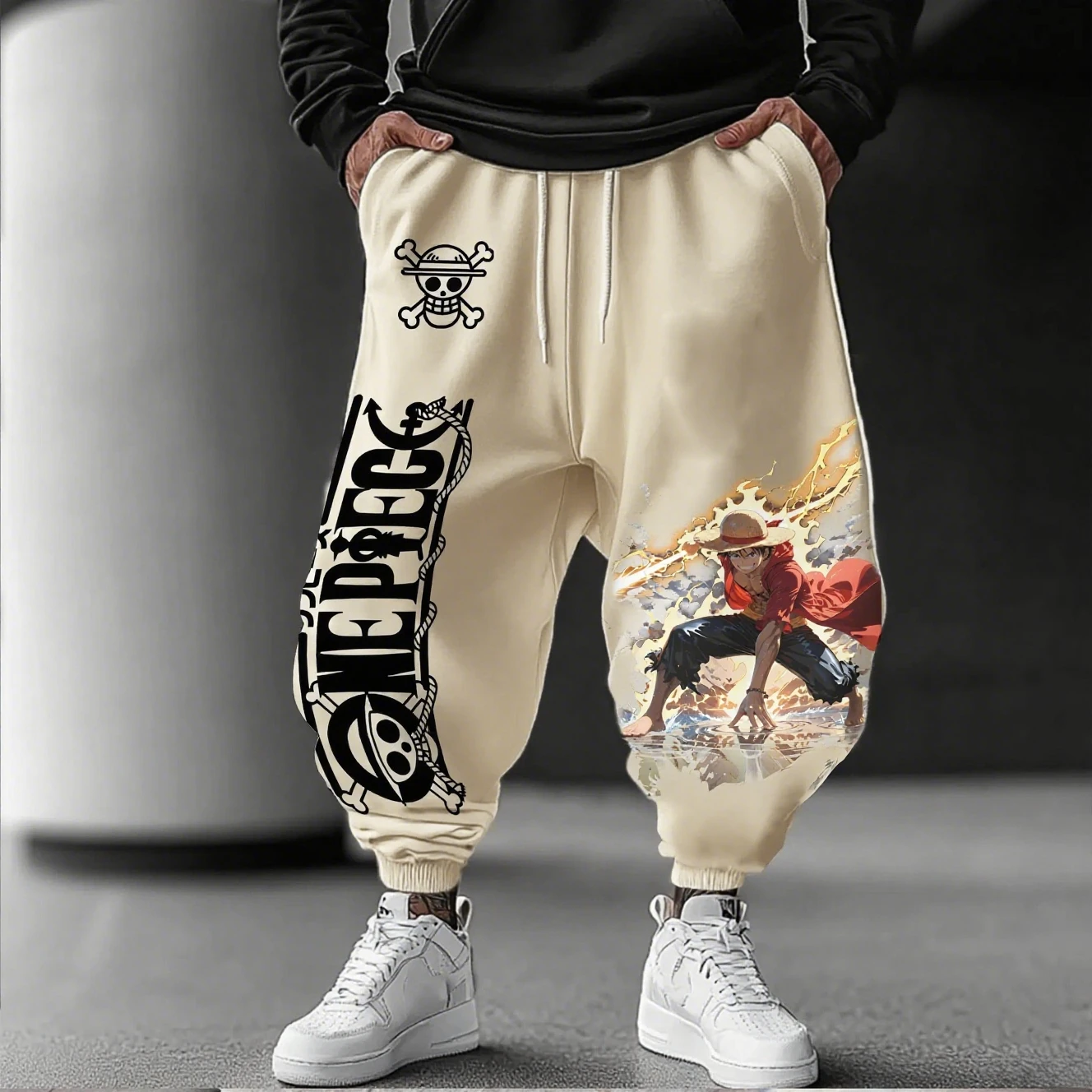 Een Stuk Luffy Anime Gedrukt Joggingbroek Mannen Vrouwen Joggers Broek Losse Casual Streetwear Katoenen Broek Hip Hop Lente Herfst