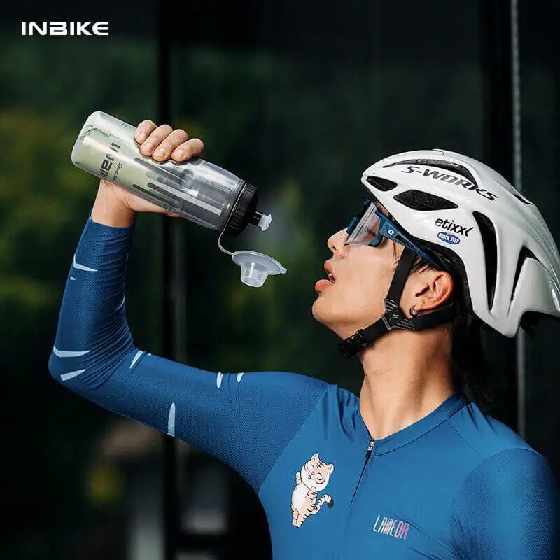 INBIKE Bicycle Water Bottle Cycling Drinking Bottle 600ML Outdoor Sport Plastic Portable Kettle  Plastic Running Fitness Camping