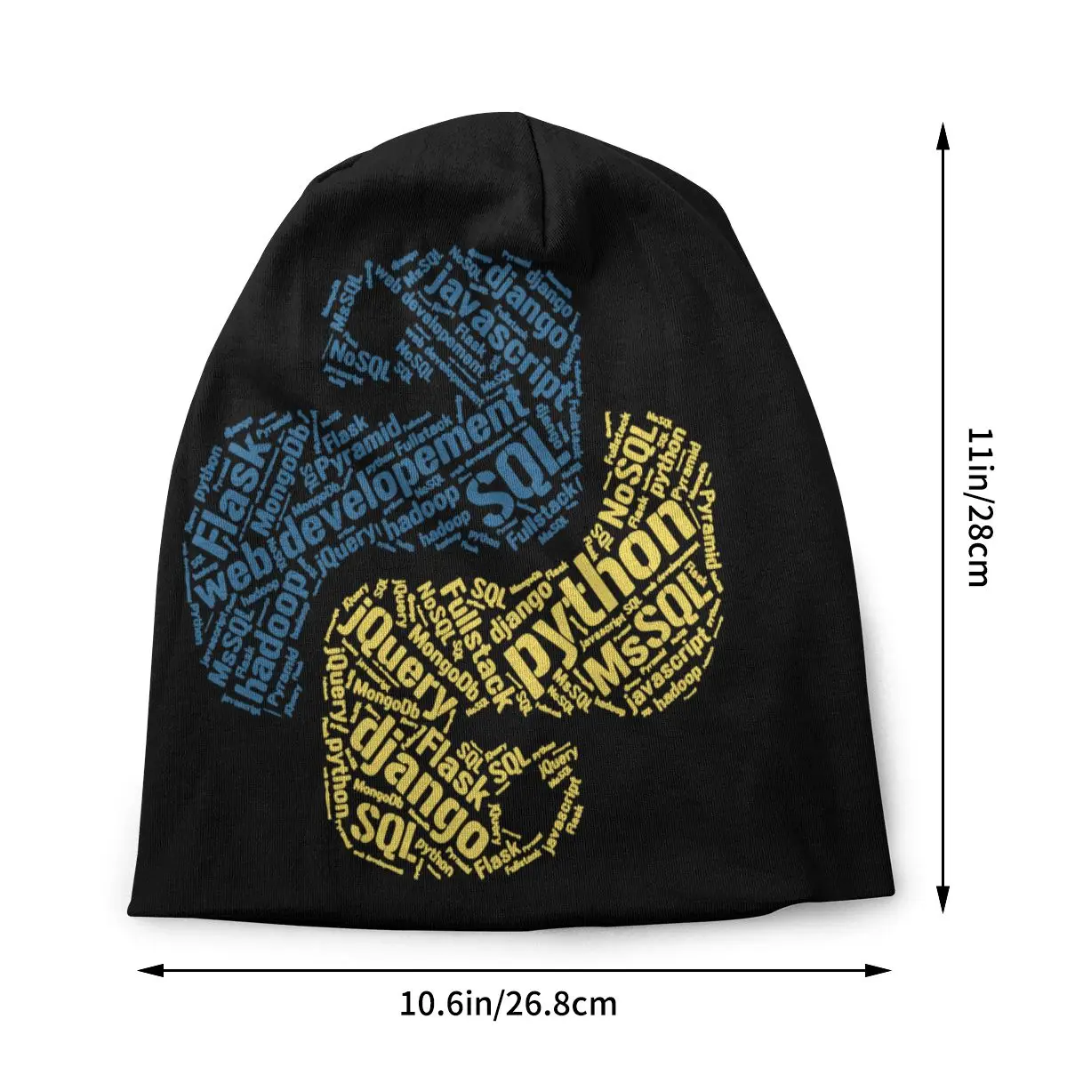 Python Programmer Computer Developer Programming Coding Cap Hip Hop Skullies Beanies Hat Female Adult Spring Bonnet Knitted Hat