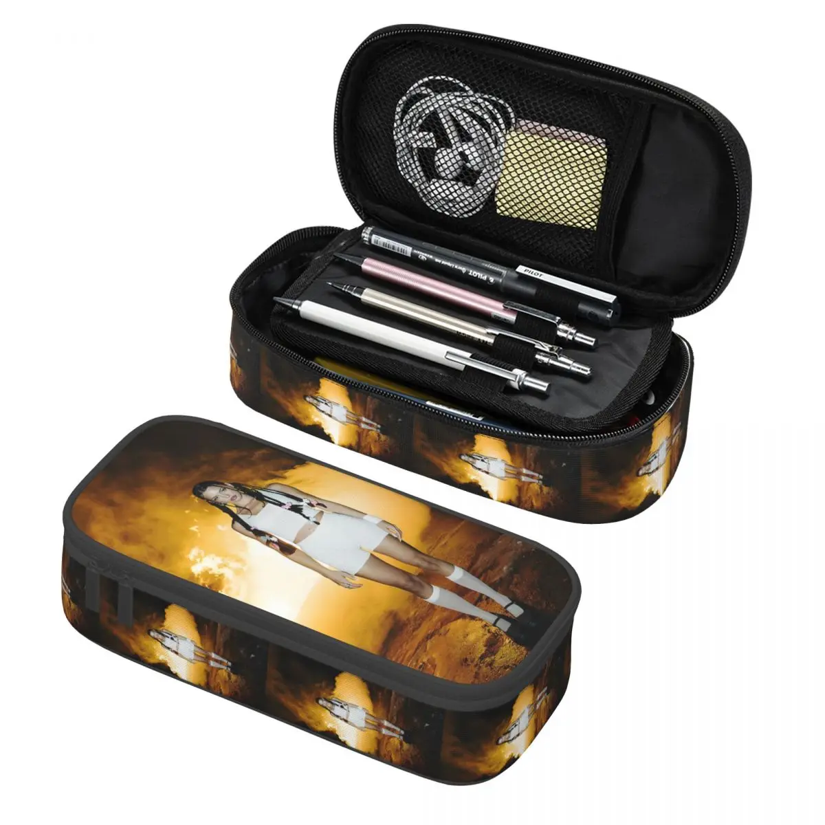 

Ninas Chubas пенал для девочек и мальчиков певица с музыкальным принтом аксессуары для любителей концертов большая вместительная сумка для ручек коробка школьные принадлежности