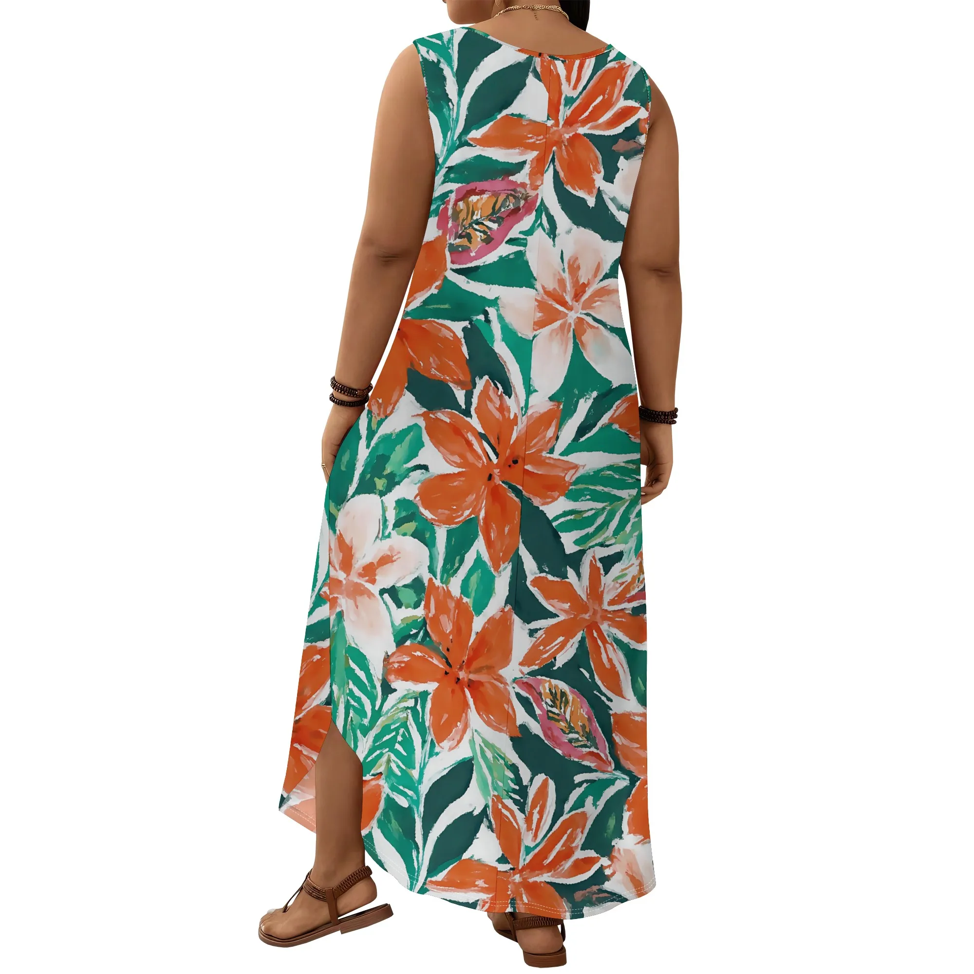Рисунок 4 - Плюс размер платье макси с тропическим