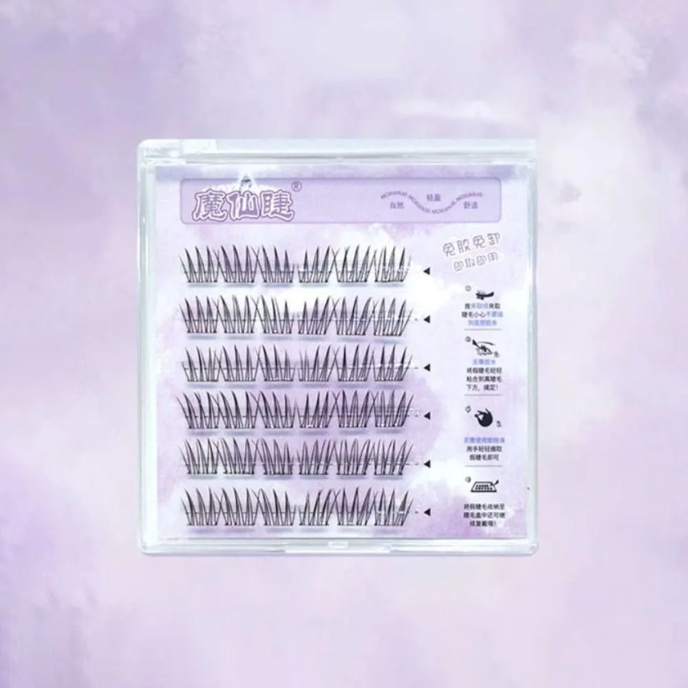 Délicats de cils auto-adhésifs doux maquillage bricolage adhésif faux cils individuels réutilisables grappes de faux cils outil de maquillage