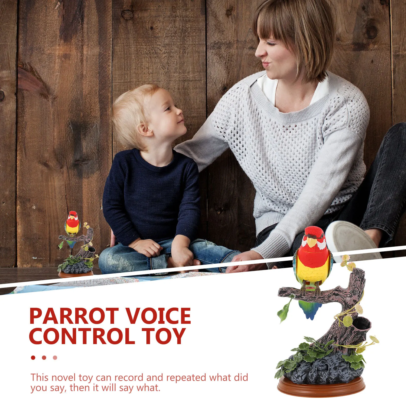 مجموعة واحدة من ألعاب تعليمية تقليد رائعة على شكل ببغاء تسجيل إبداعي للأطفال يكرر الصوت هدية عيد ميلاد مضحكة #6