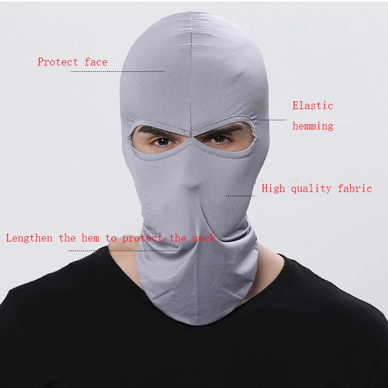 Breathable Balaclava Motorcycle Ice Silk Full Face Mask Motorbike Mask Motocross Helmet Hood Riding Face Hood Moto Accessories