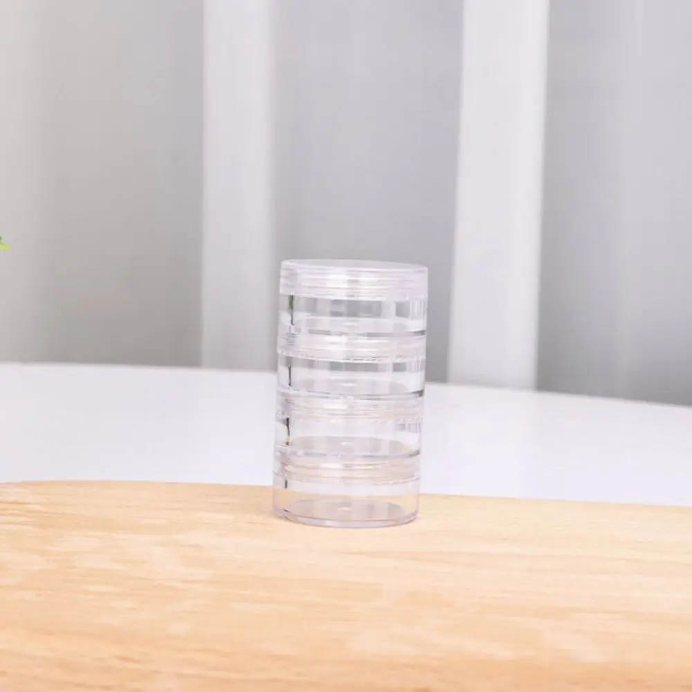 Mini Plastic Round Stackable with Cover for Bracelet Earrings Makeup Organizer Jewelry Storage Box Eye Cream Box Face Cream Box