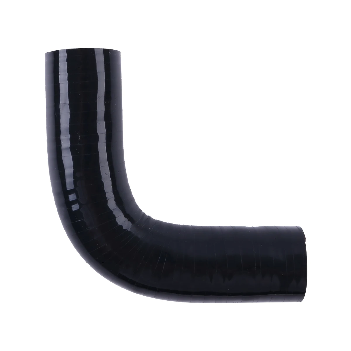 90° 90 Degree Silicone Elbow Bend Hose Pipe 3ply 102mm-long-leg ID 6.5mm 8mm 9.5mm Matt Black Gloss Black Gloss Red Gloss Blue