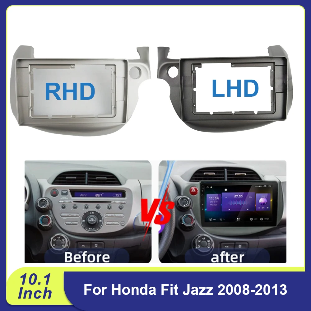 

For Honda Fit Jazz 2008-2013 10.1 Inch Android Dash Kit Fascia Frame Panel Casing