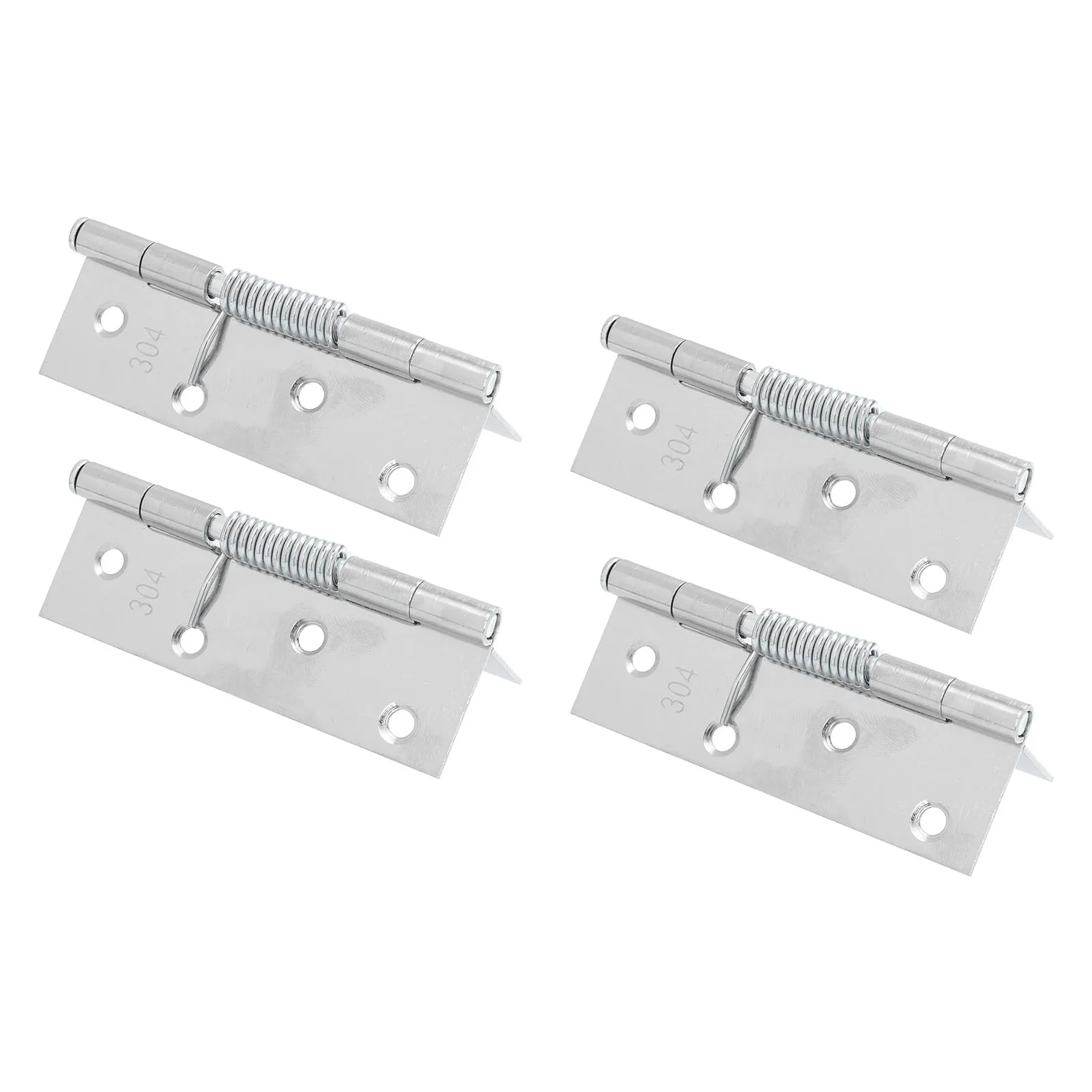 

4Pcs Automatic Self Closing Door Hinge Stainless Steel Spring Rebounding Folding Door Supply Self-Closing Hinge