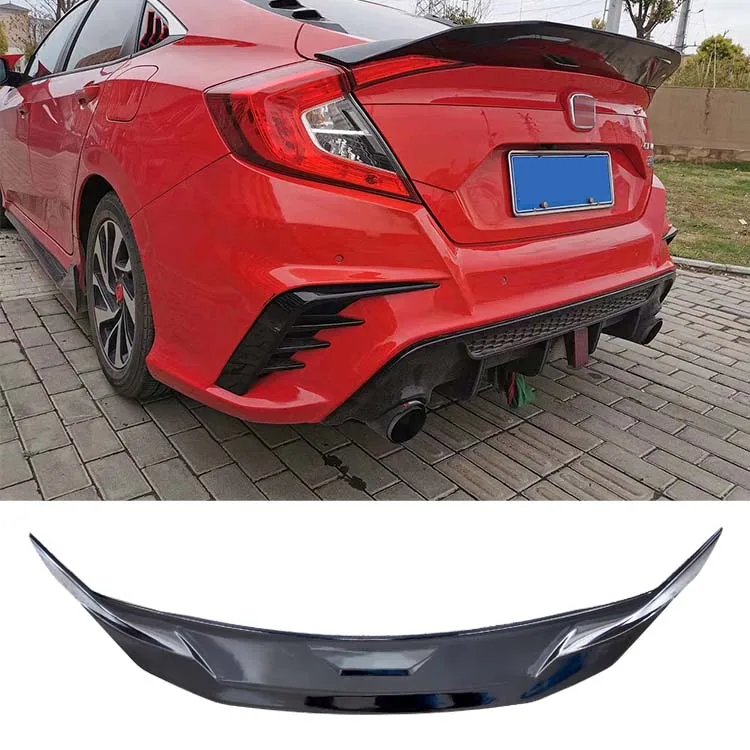 

Hot Selling for 10th Civic 2016-2019 Universal ABS Rear Tail Wind Wing Car Spoiler