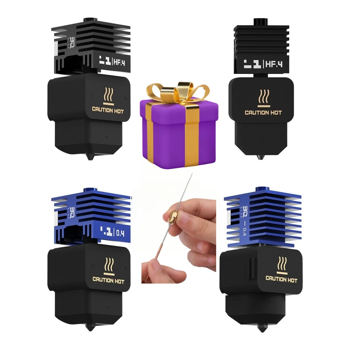 

Соковыжималка BIGTREETECH Panda Hotend с высоким расходом/стандартным потоком и соплою из закаленной стали 0,4 мм для 3D-принтера Bambu Lab H2D A1 A1 MINI