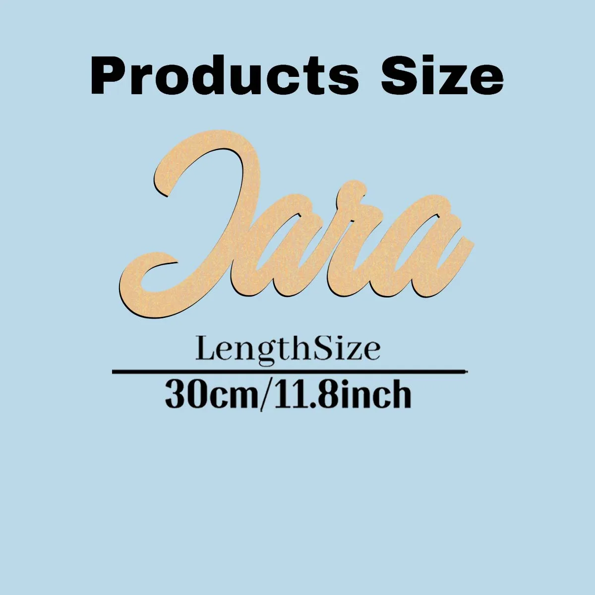 

1 шт. Красочная деревянная декоративная табличка Jara с индивидуальной гравировкой имени, лазерная резка, настенная, для спальни